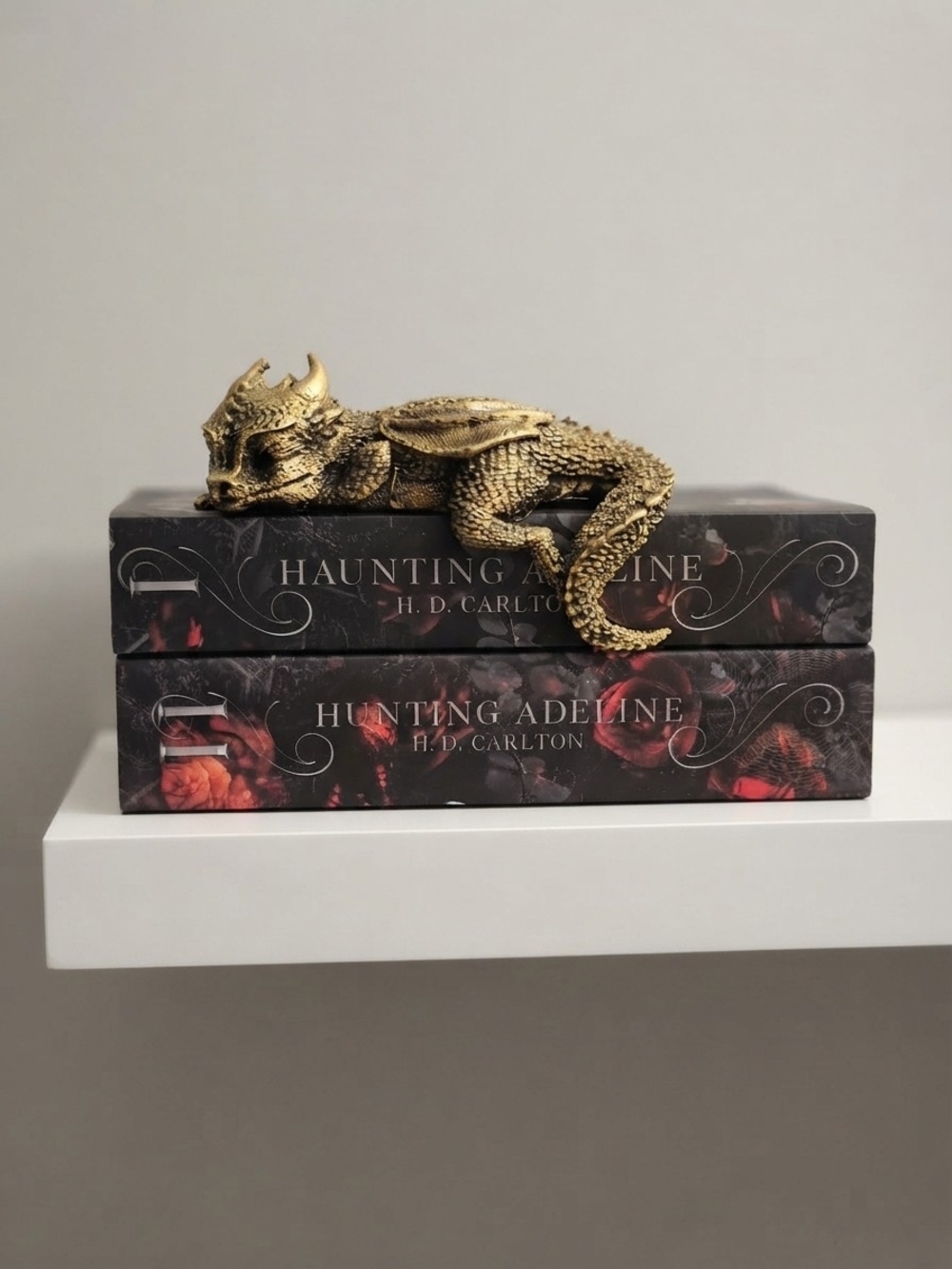 NEW Gold Sleeping Baby Dragon Resin Figurine Shelf Sitter (0357)